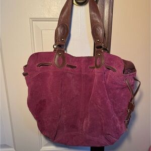Lucky Brand Vintage Y2K Suede Leather Shoulder Bag